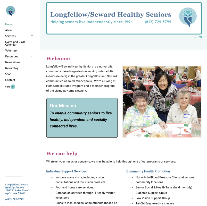 Longfellow Seward Healthy Seniors website